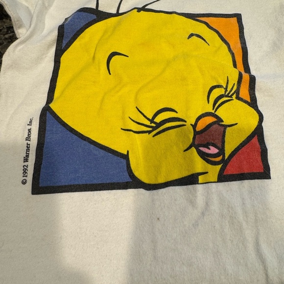 Looney Tunes Tweety Bird Big Graphic Single Stitch T-Shirt Kids XS vintage - Picture 2 of 5